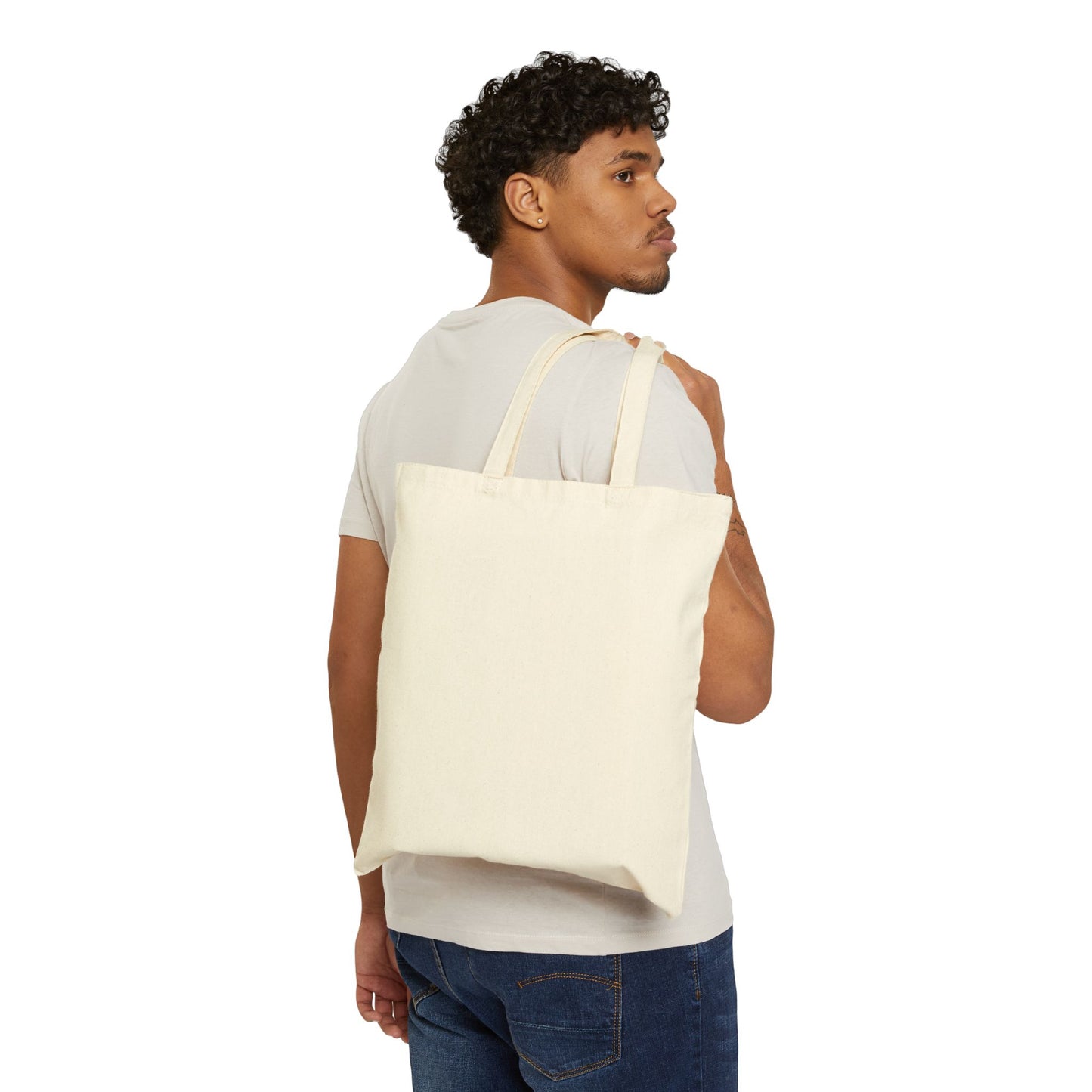 Justice Graphic Tote Bag — Vintage Statue Design