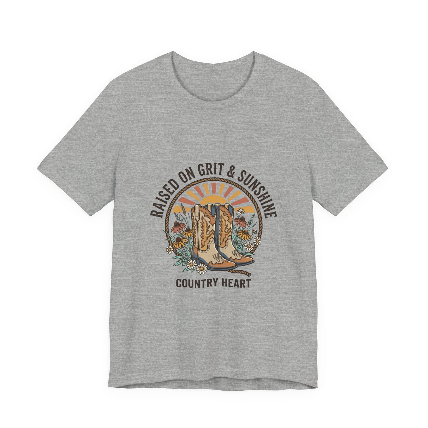 Raised on Grit & Sunshine Tee | Western Cowgirl Ranch Rustic Prairie