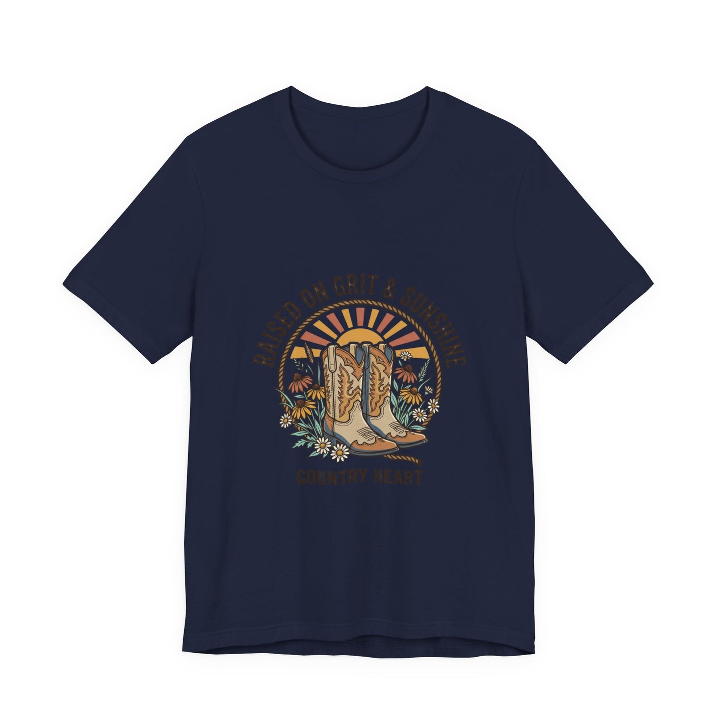 Raised on Grit & Sunshine Tee | Western Cowgirl Ranch Rustic Prairie